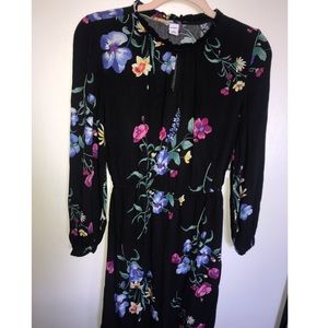 Flowered long sleeve dress
